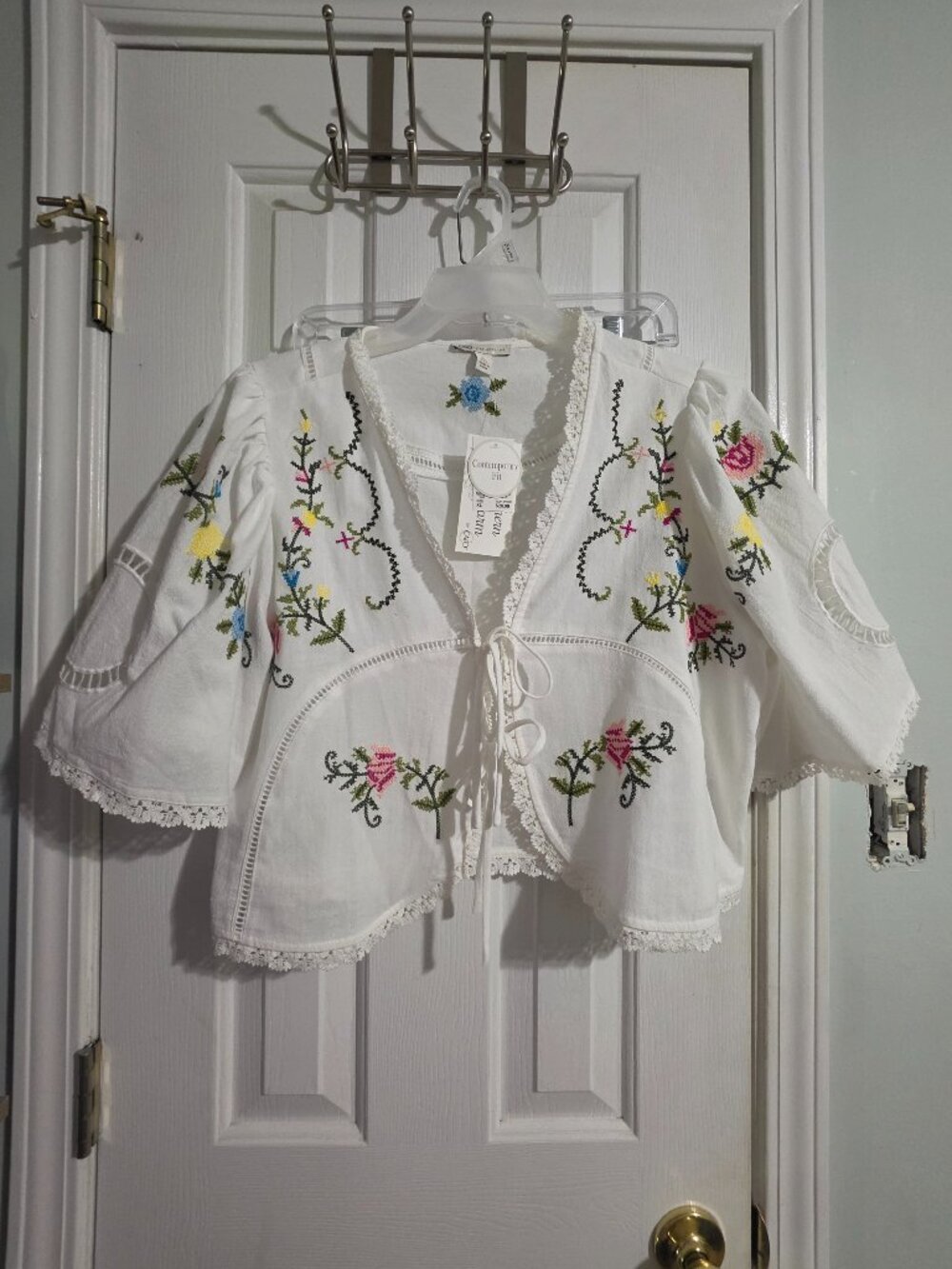 Floral Cross Stitch Top